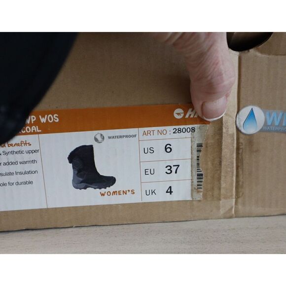 Hi-Tec HS13G Women's Sz 6 Black/Charcoal Abisko 200 WP WOS Faux Fur Lined Boots - Picture 6 of 15